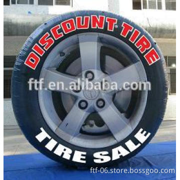 Promotional giant inflatable tire for commerce advertising